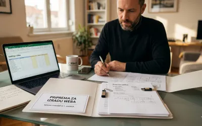 Priprema materijala i planiranje za sastanak o izradi web stranice