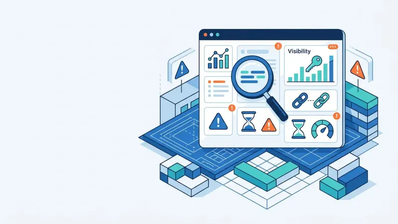 Analiza SEO grešaka na grafikonu web stranice