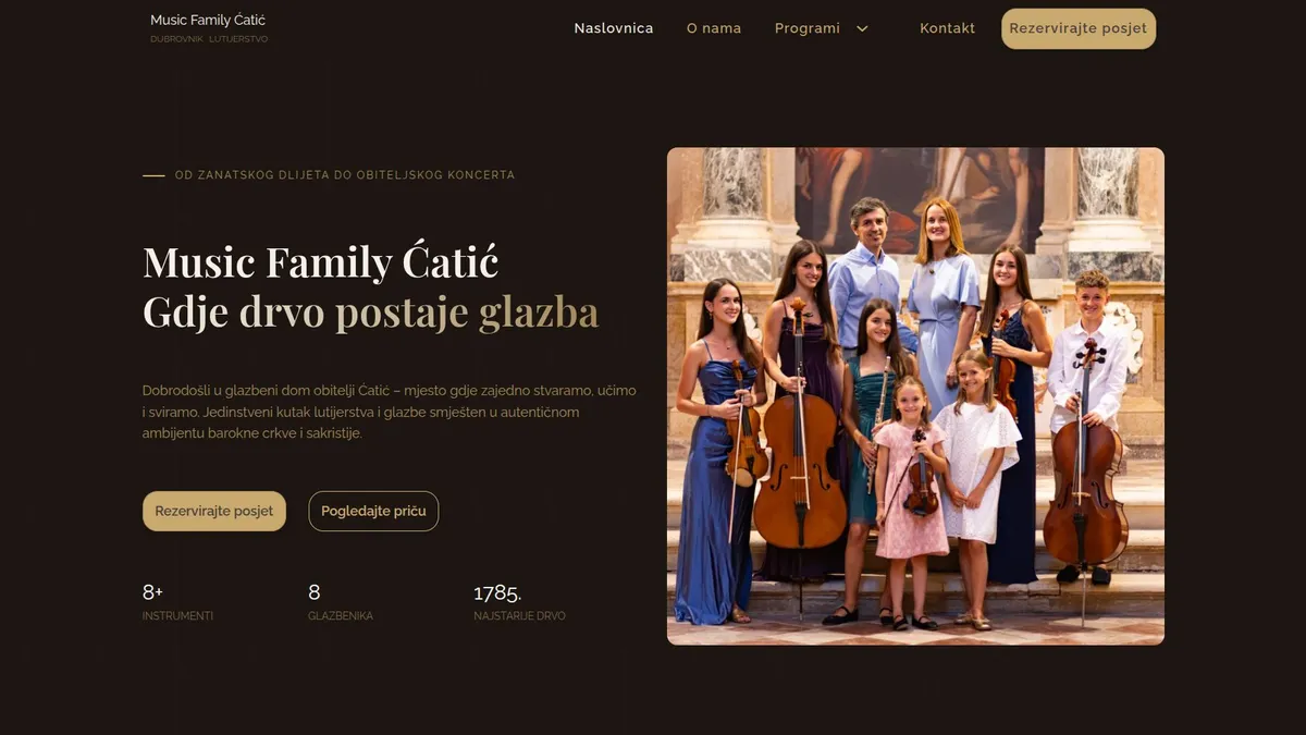 Music Family Ćatić web stranica