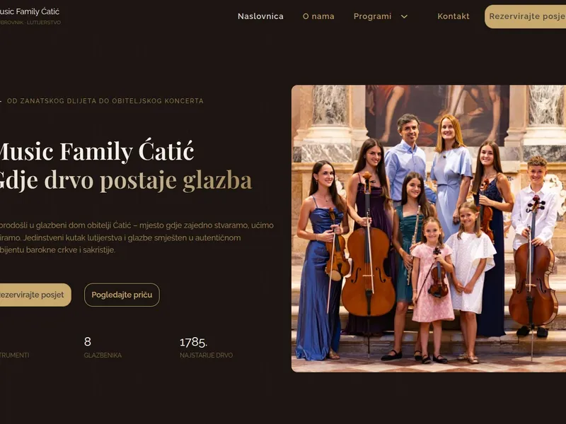 Music Family Ćatić web stranica