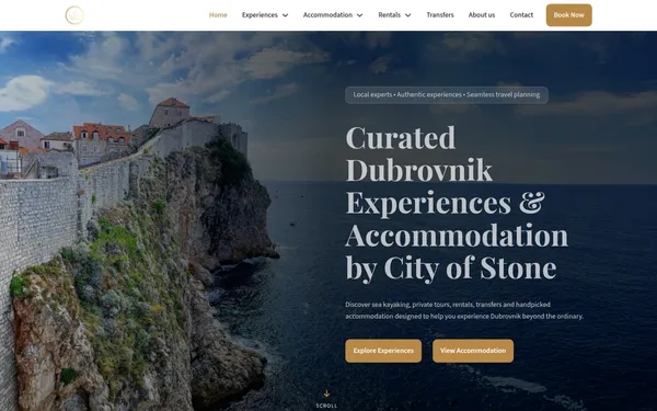 City of Stone Travel Agency web stranica