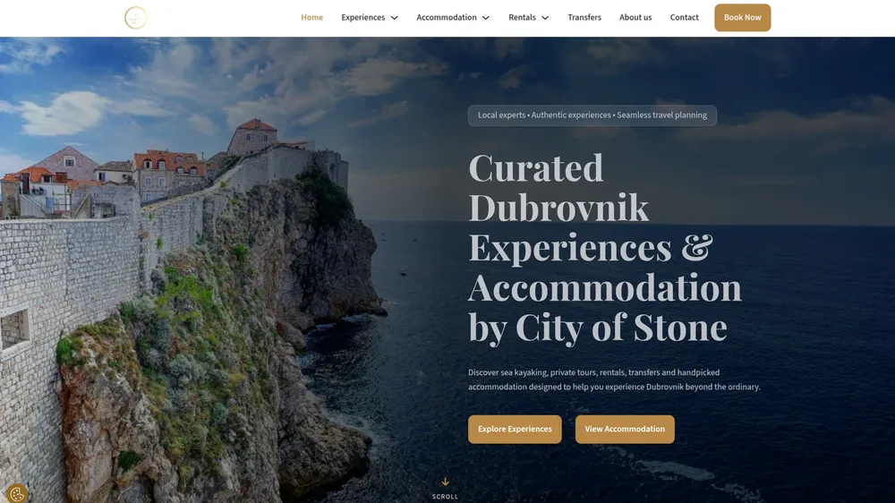 City of Stone Travel Agency web stranica
