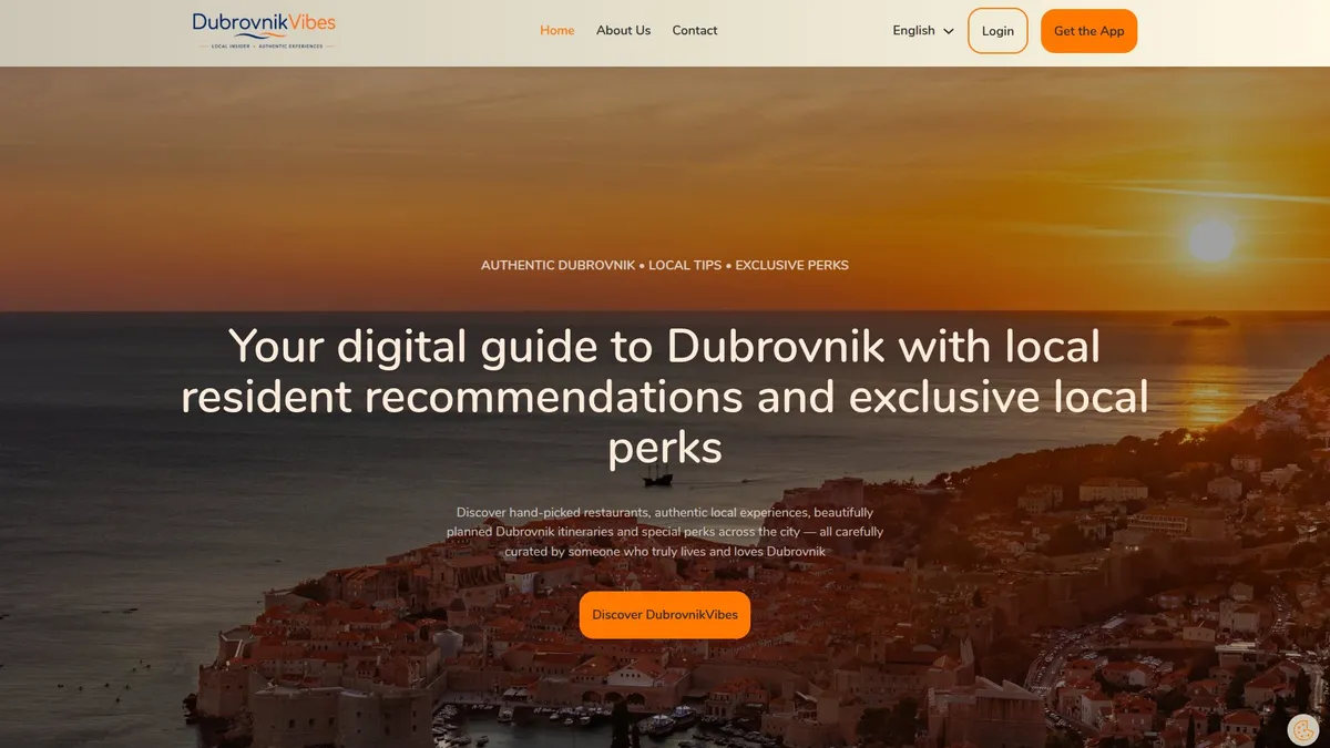 Dubrovnik Vibes web stranica