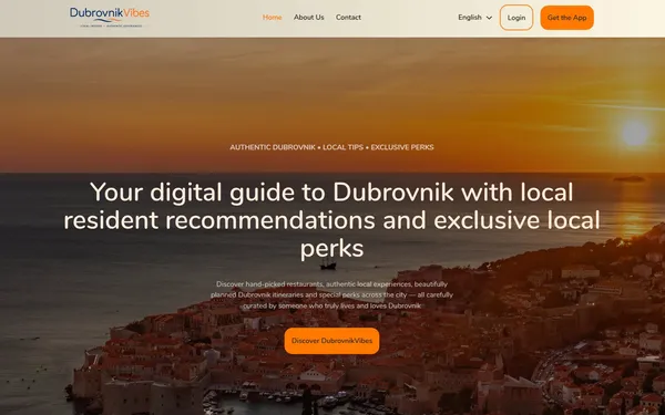 Dubrovnik Vibes web stranica