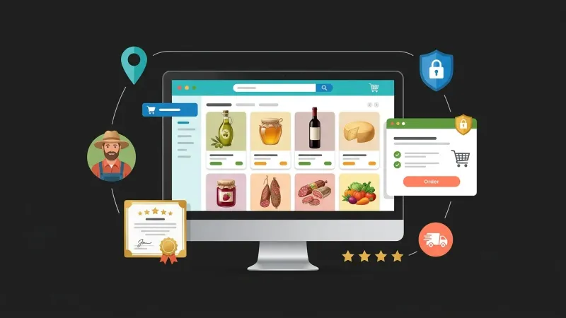 Web shop lokalnog proizvođača prikazuje proizvode, kategorije, sigurnu kupnju, recenziju i dostavu kupcu
