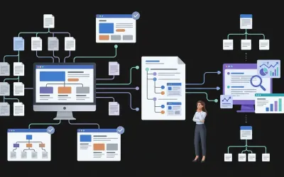 Ilustracija XML sitemap-a kao strukturirane karte web stranice koja pomaže u otkrivanju važnih stranica